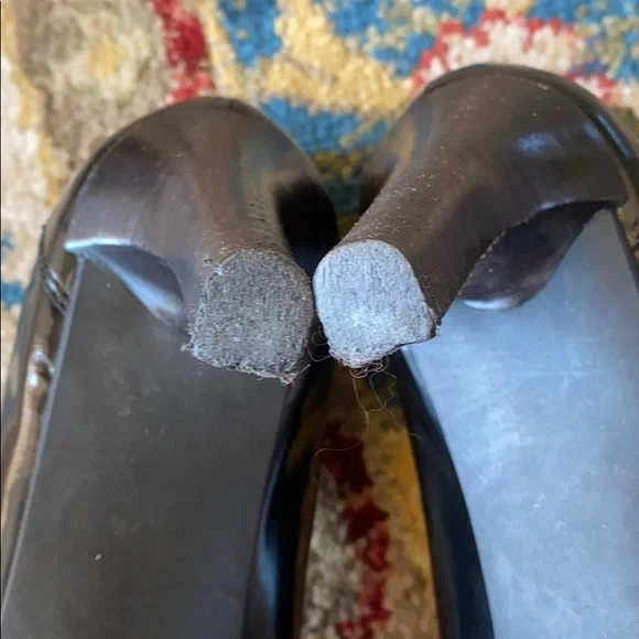 Coach Black Patent Leather Heeled Loafers - Picture 7 of 7